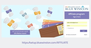 BlueWinston's affiliate program - 20% lifetime reward