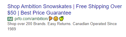 Emoji in URL example