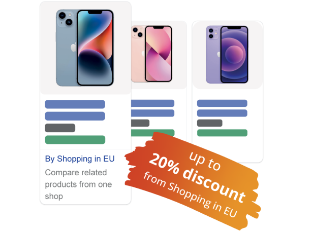 iphones communicating 20% off with CSS Shopping in EU